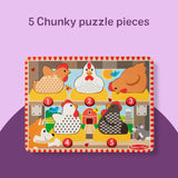 Happy Hens Push to Pop Puzzle