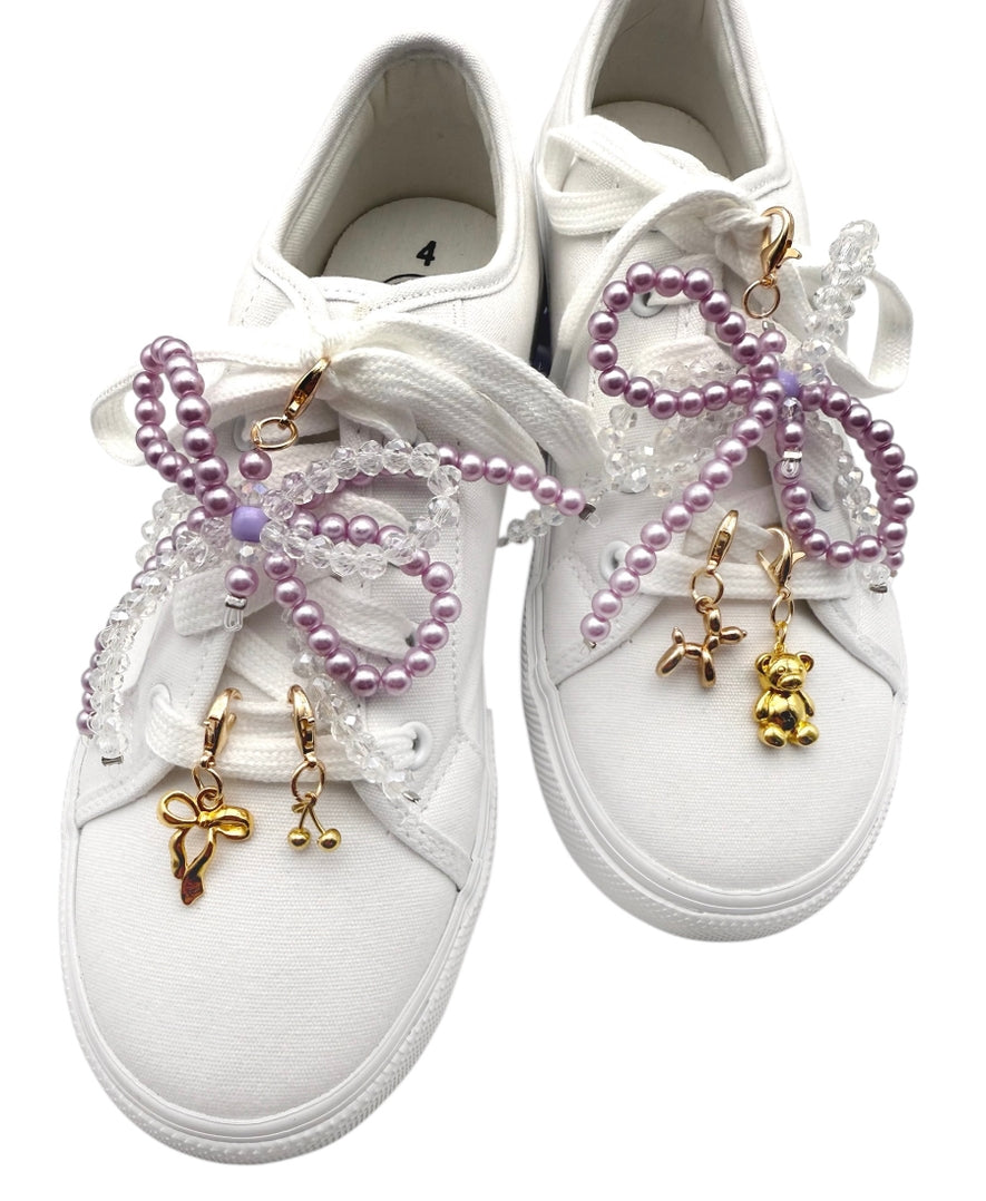 Pink Pearl Shoe Charms