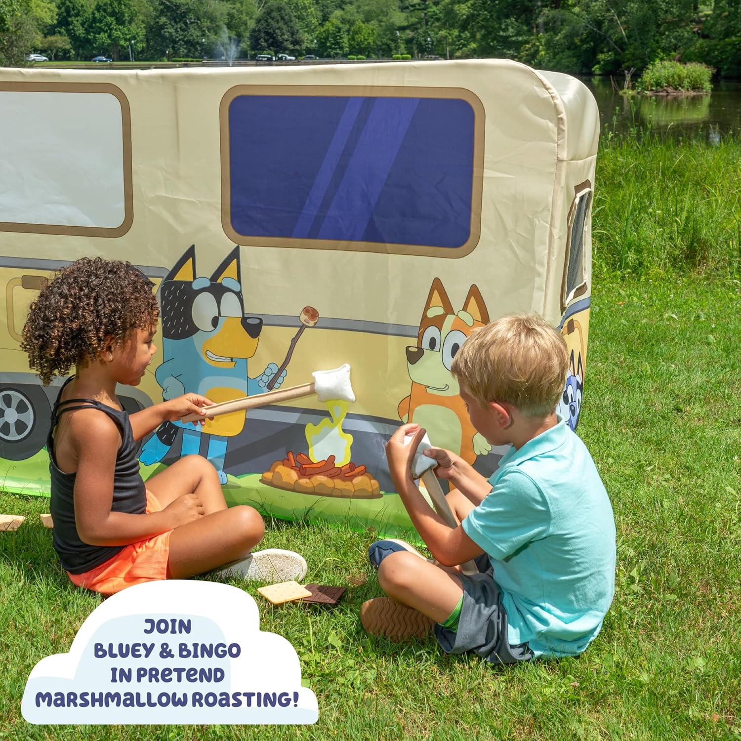 bluey play tent Bluey Camping Activity Fort – Turner Toys