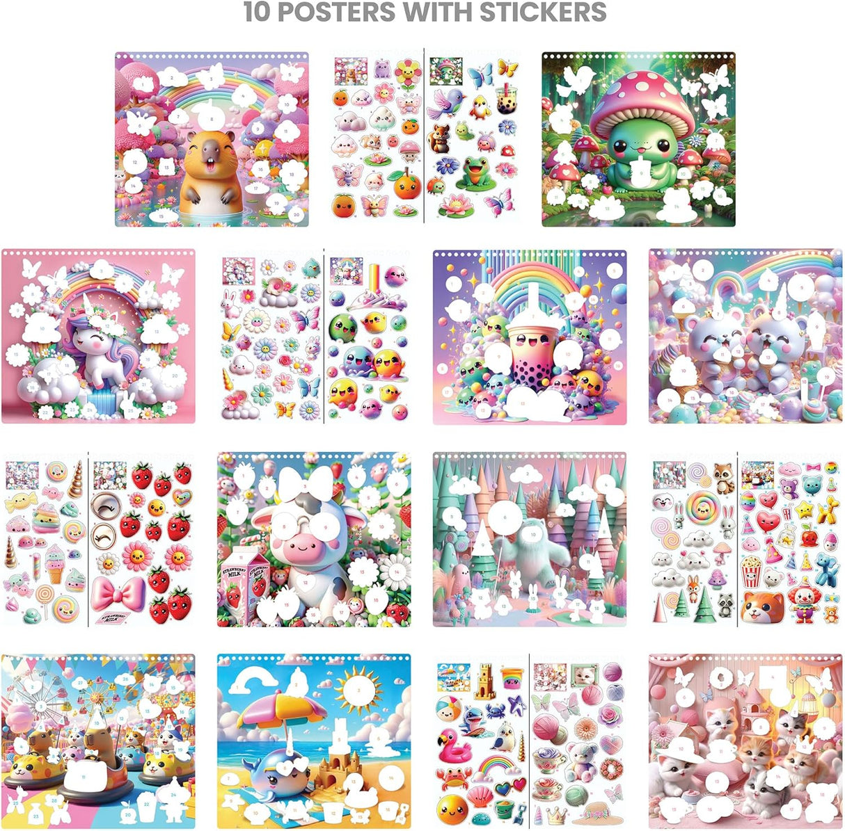 Capybara & Co. Sticker & Coloring Set