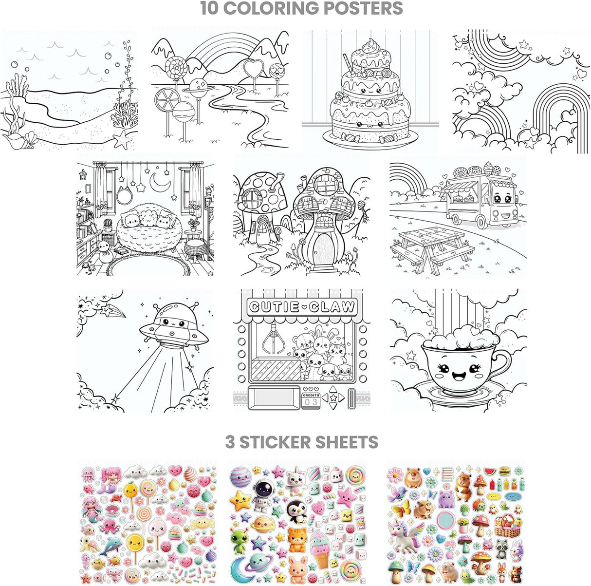 Capybara & Co. Sticker & Coloring Set
