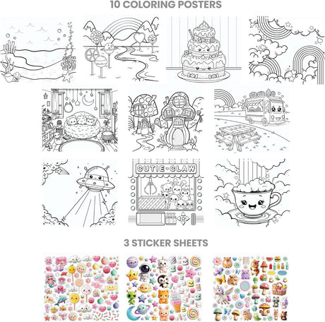 Capybara & Co. Sticker & Coloring Set