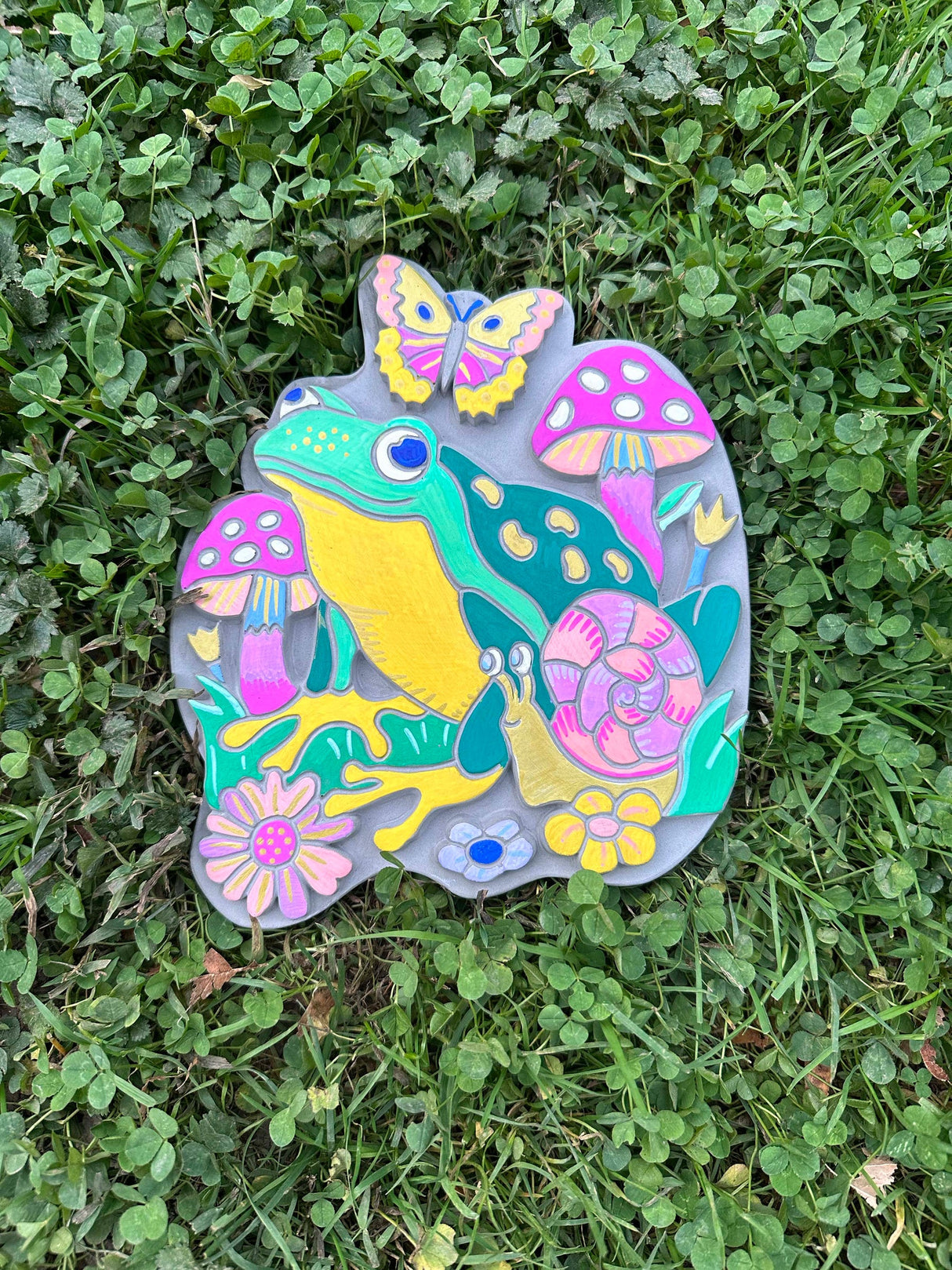 iHeartArt Marker By Numbers Garden Stone Frog & Mushroom