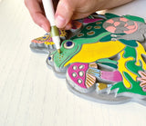 iHeartArt Marker By Numbers Garden Stone Frog & Mushroom