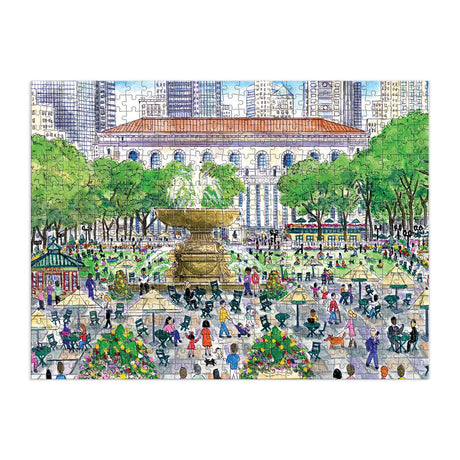 Springtime At the Library 500 Piece Double-Sided Puzzle
