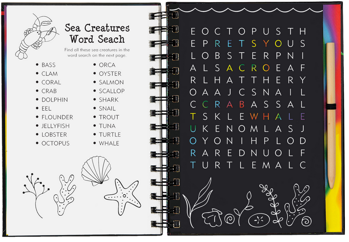 Games and Puzzles Ocean World Scratch and Sketch
