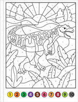 Color by Number Dinosaurs