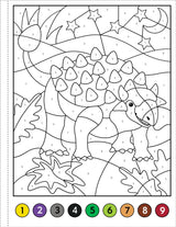 Color by Number Dinosaurs