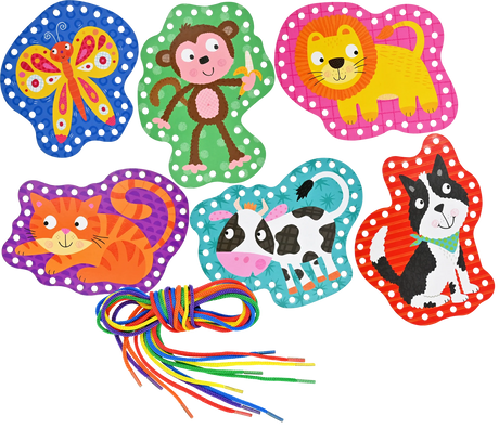 Animals Lacing Cards