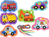 Cars & Trucks Lacing Cards