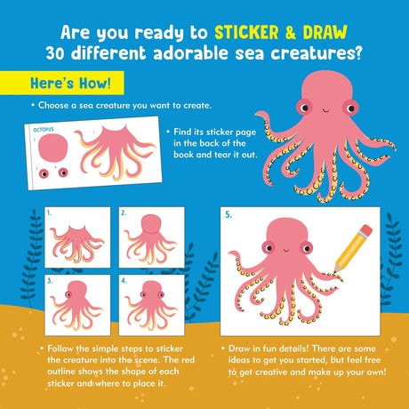 Draw-by-Sticker Book - Under the Sea