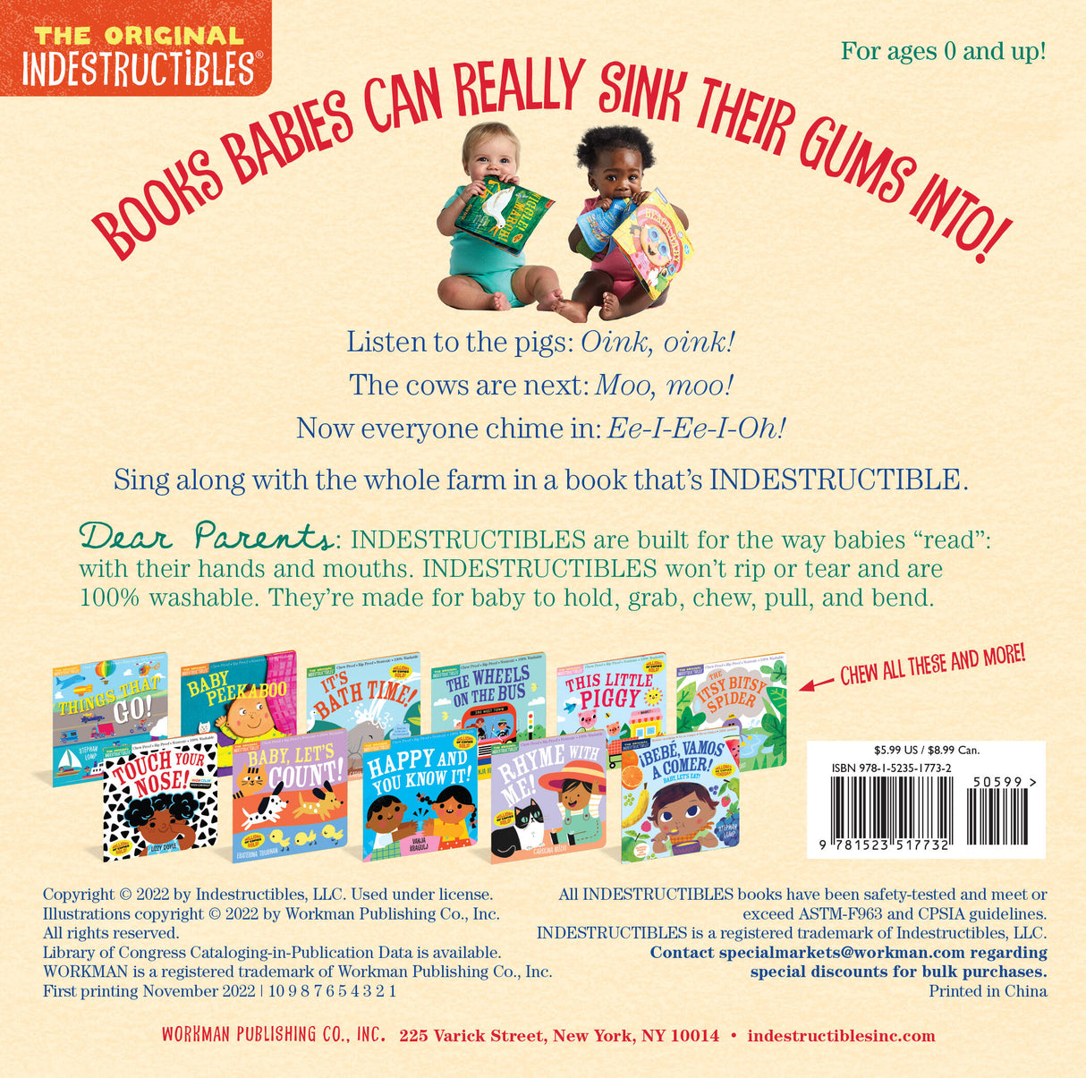 Old MacDonald Had a Farm Indestructibles Book