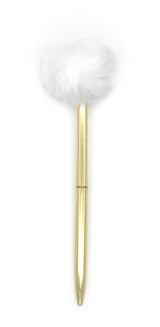 Plushest Pom Pom Pen White