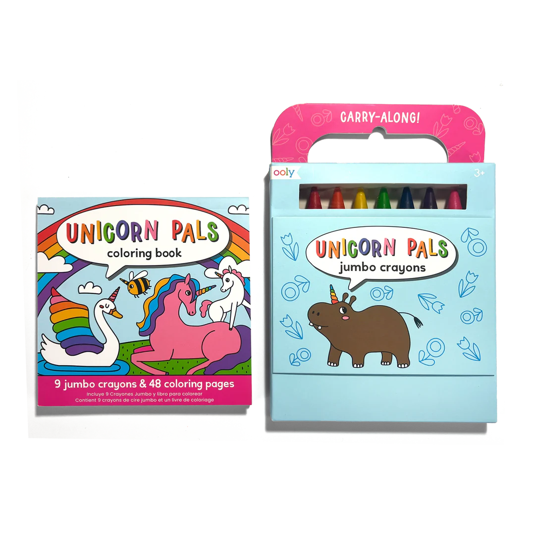 Carry Along Unicorn Pals Coloring Book and Crayon Set