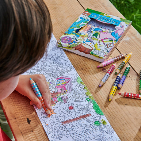 Magical Creatures Color Pencils with Mini Mural