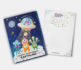 Alien Birthday Cake Card - Vanilla