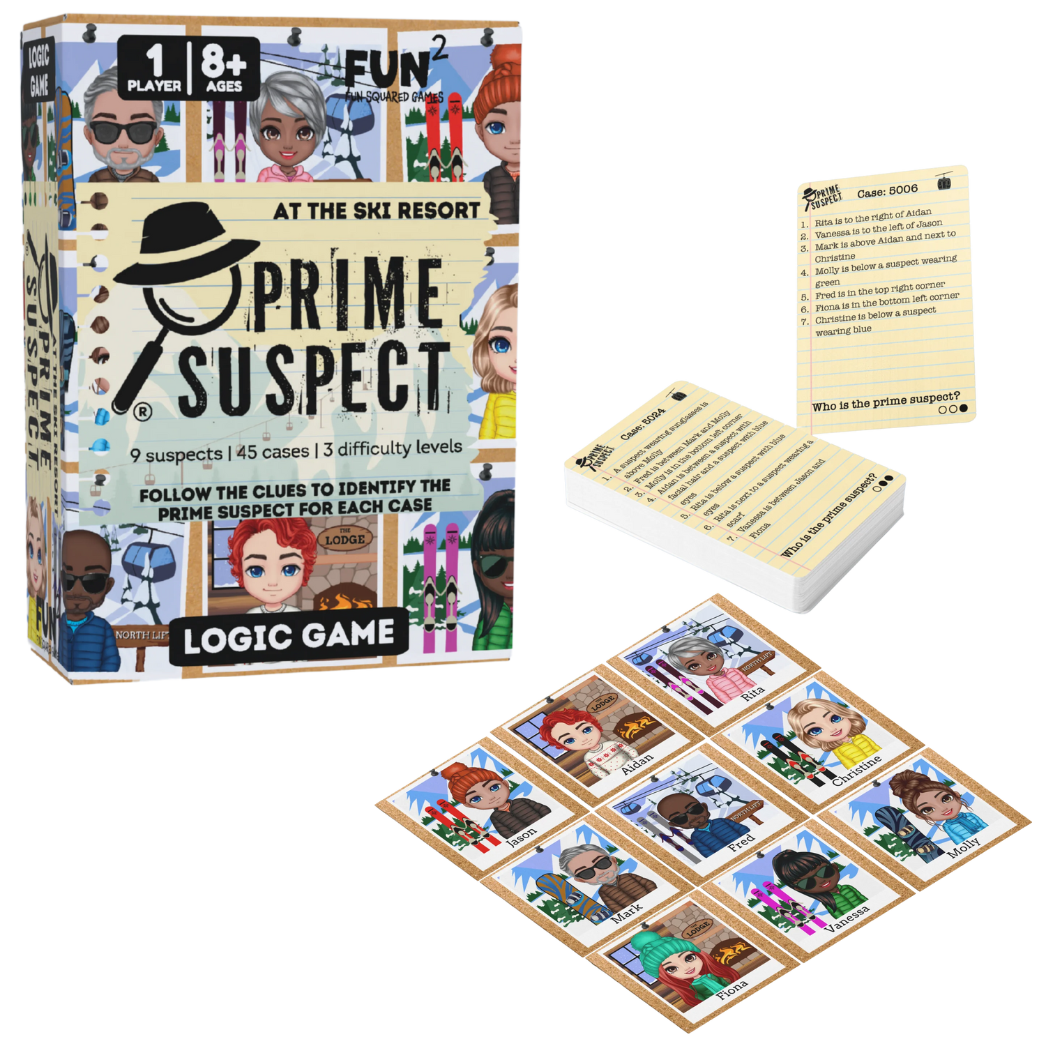 Prime Suspect Card Game At the Ski Resort