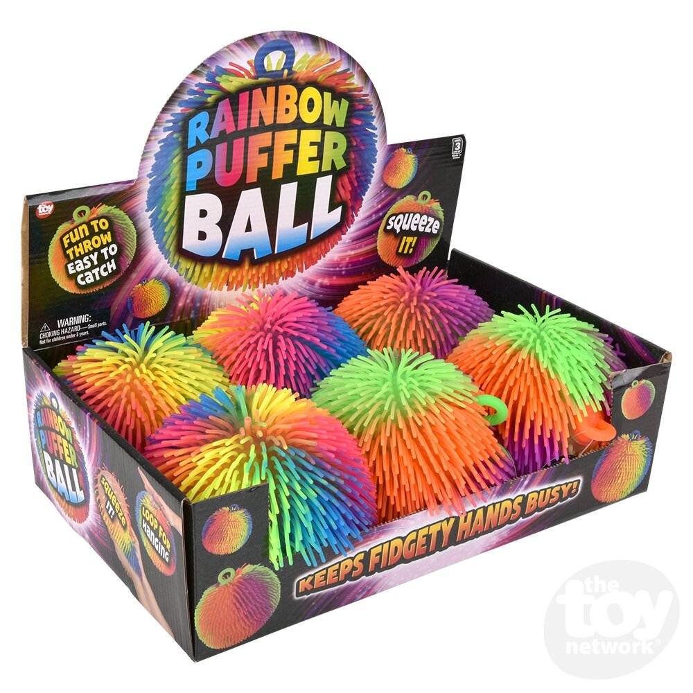Rainbow Puffer Ball 7"