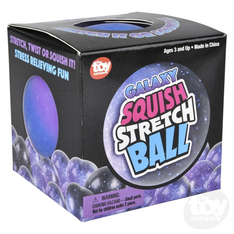 Squish and Stretch Galaxy Gummy Ball 4"