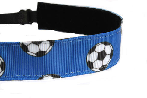 Blue Soccer Balls Headband