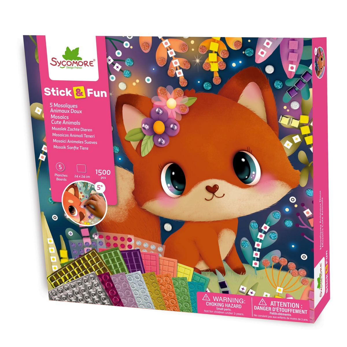 Stick'N Fun - L - Mosaics - Soft Animals - 5y+