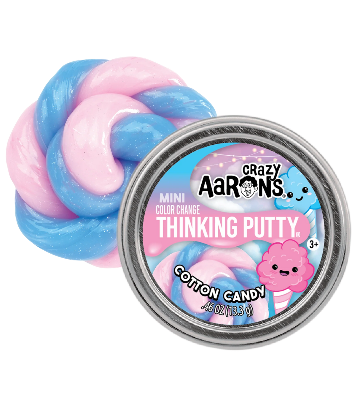 Crazy Aaron Cotton Candy Mini Tin Thinking Putty