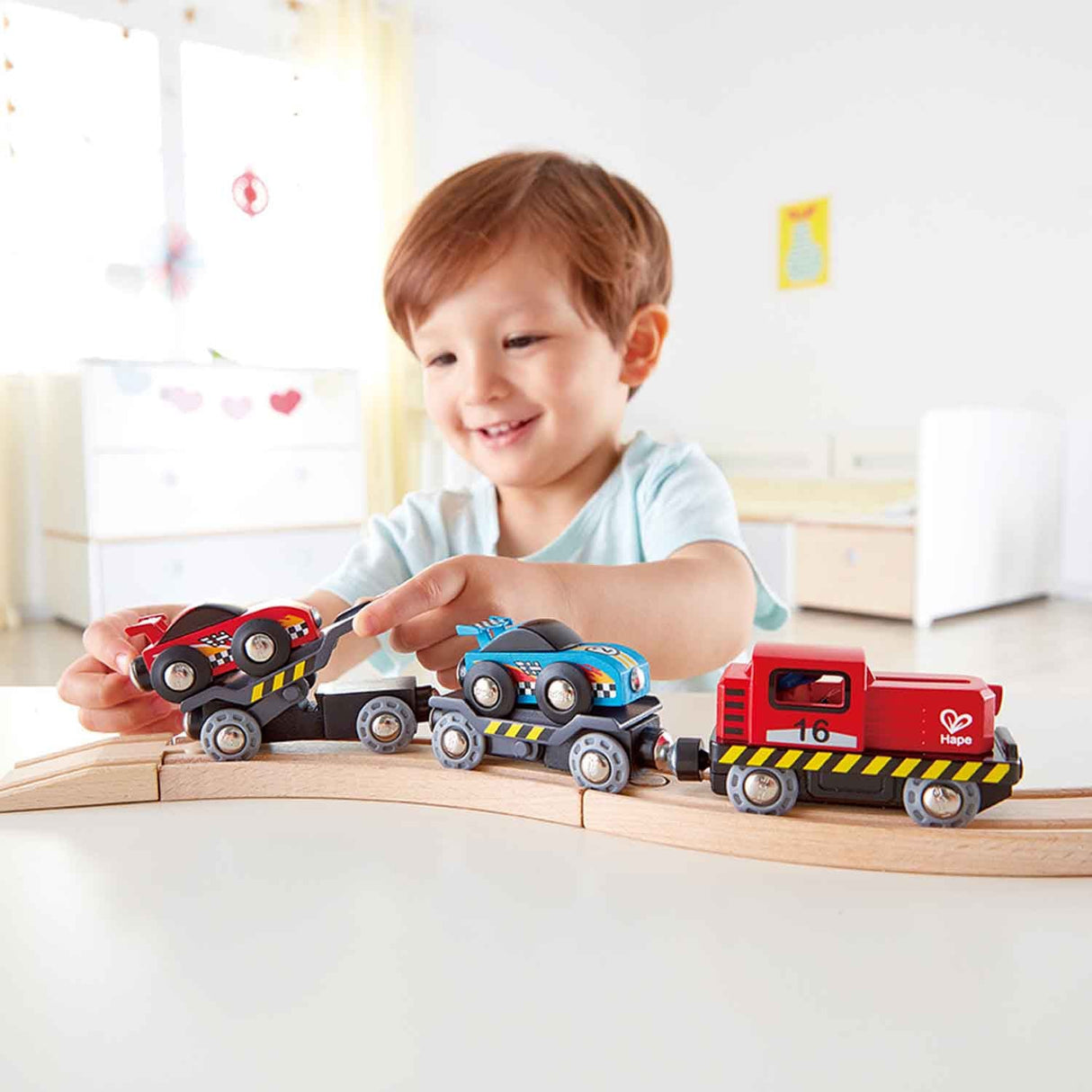 Hape E3735 Race Car Transporter