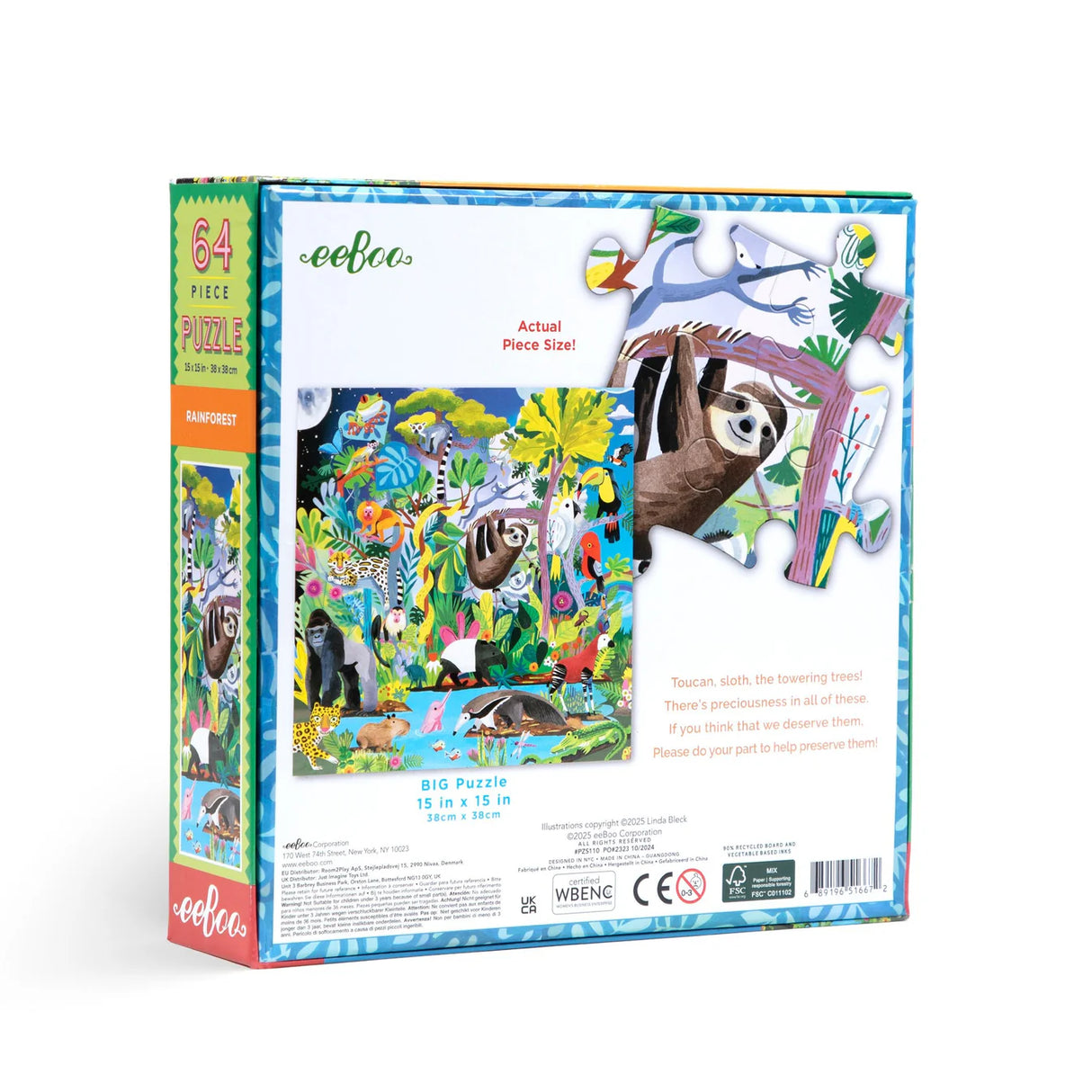 Rainforest 64 Piece Puzzle