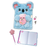 Fuzzy Diary With Lock & Keys, Koala