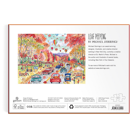 Michael Storrings Leaf Peeping 1000 Piece Puzzle