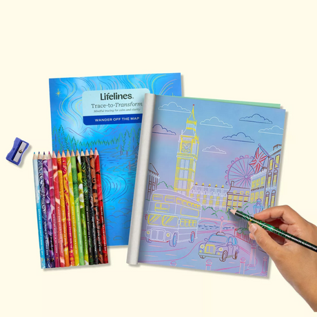 Lifelines Tracing Art Pads with Colored Pencils