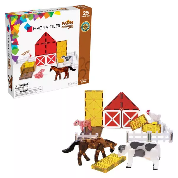 MagnaTiles Farm Animals Building Set