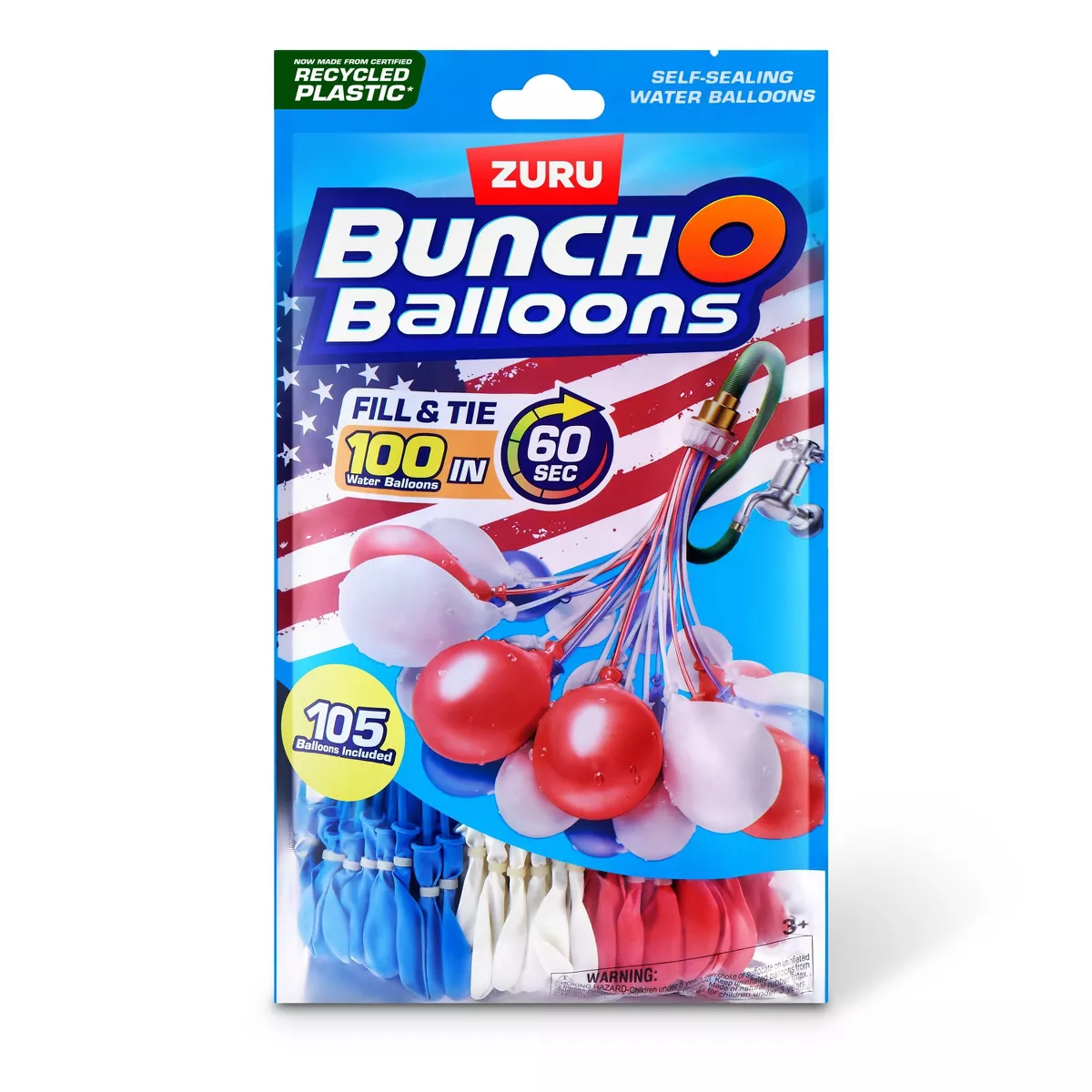 Zuru 3pk Bunch O Balloons Red White Blue
