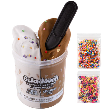Geladough Gourmet Scented Fidget Dough - Marshmallow & Cinnamon Roll