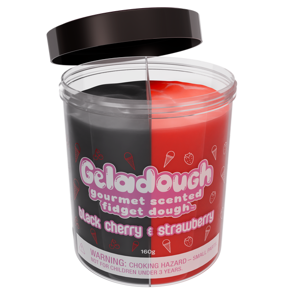 Geladough Gourmet Scented Fidget Dough - Black Cherry & Strawberry