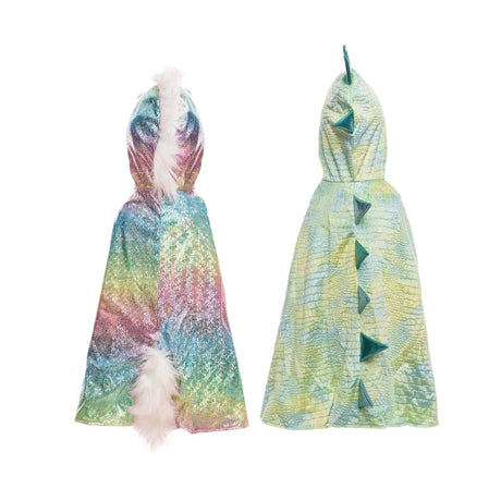 Rainbow Reversible Unicorn Dragon Cape Size 5/6