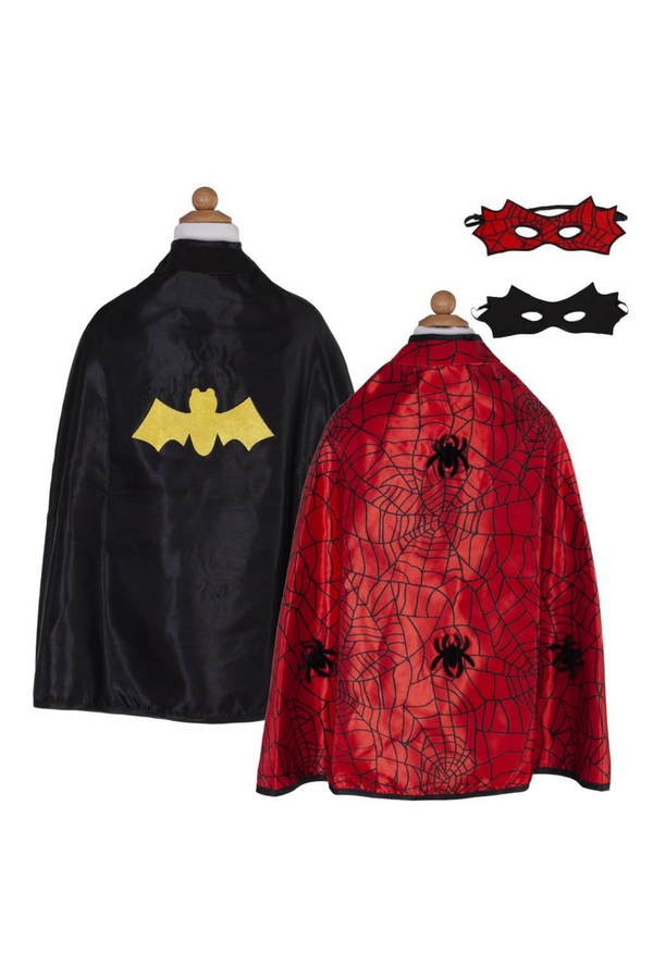 Reversible Spider/Bat Cape & Mask, Size 3-4