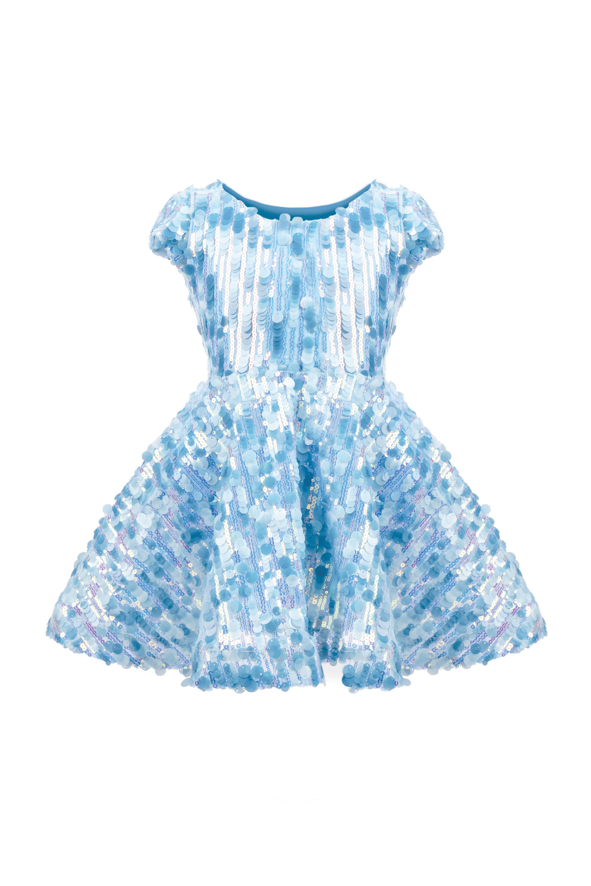 Sequins Concert Queen Dress, Blue, Size 5-6