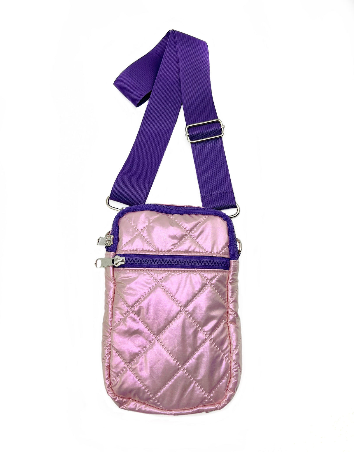 Pink Shimmer Puffer Bag