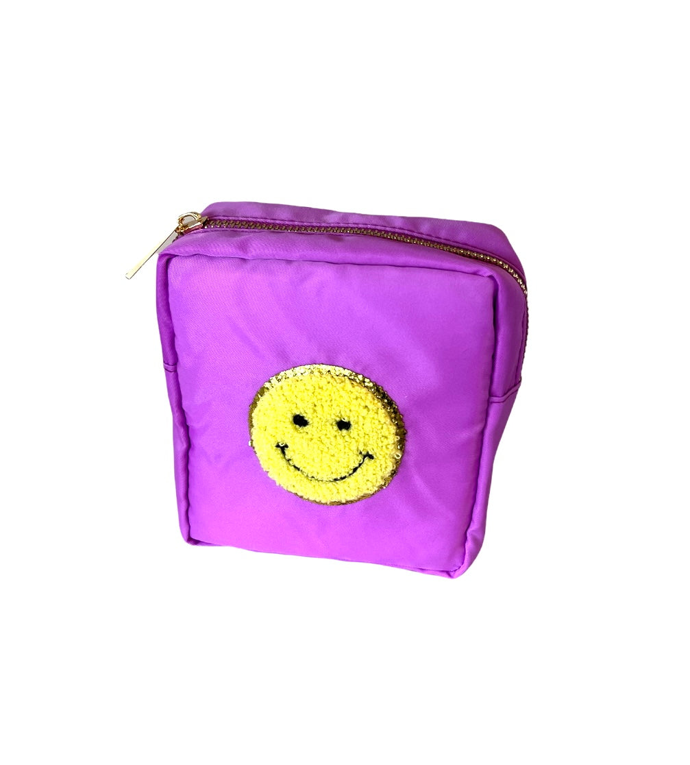 Smiley Face Cosmetic Bag