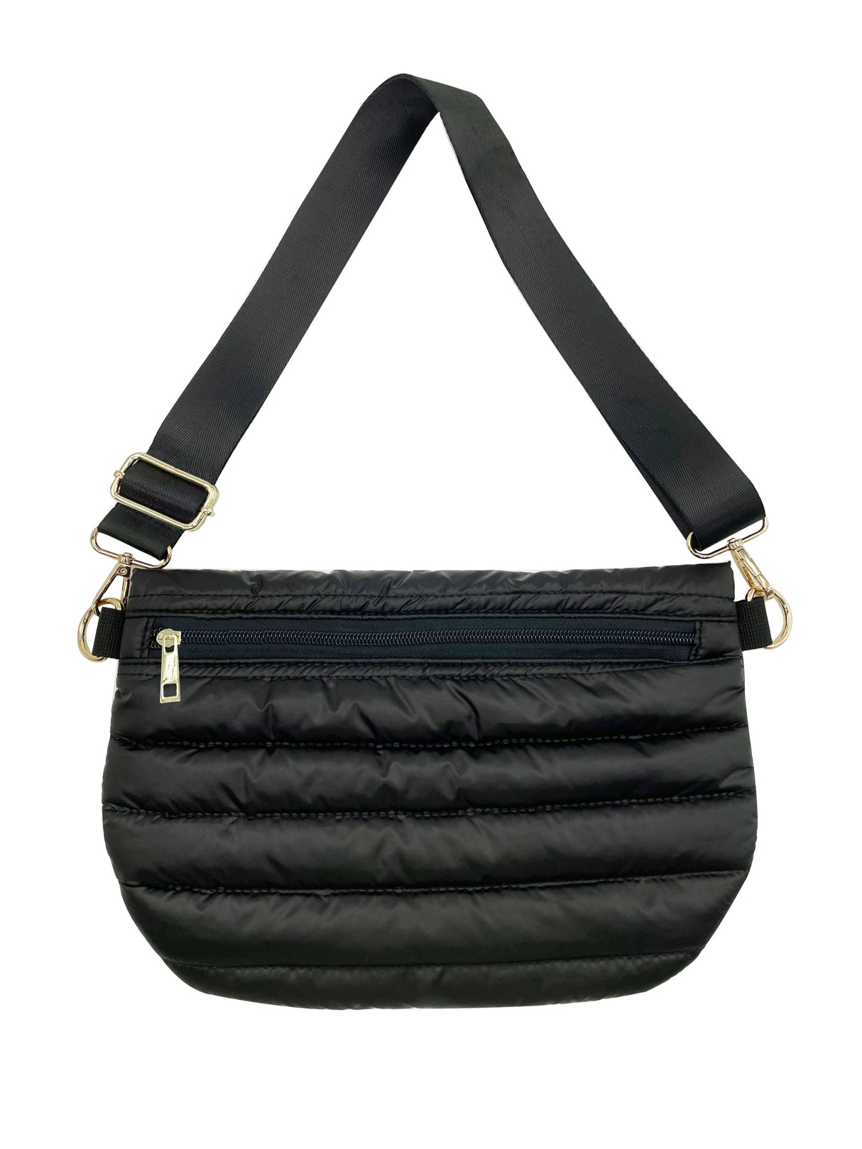Black Crossbody Puffer Bag