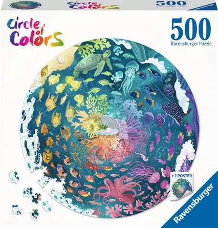 Circle of Colors Ocean Round 500 Piece Jigsaw Puzzle