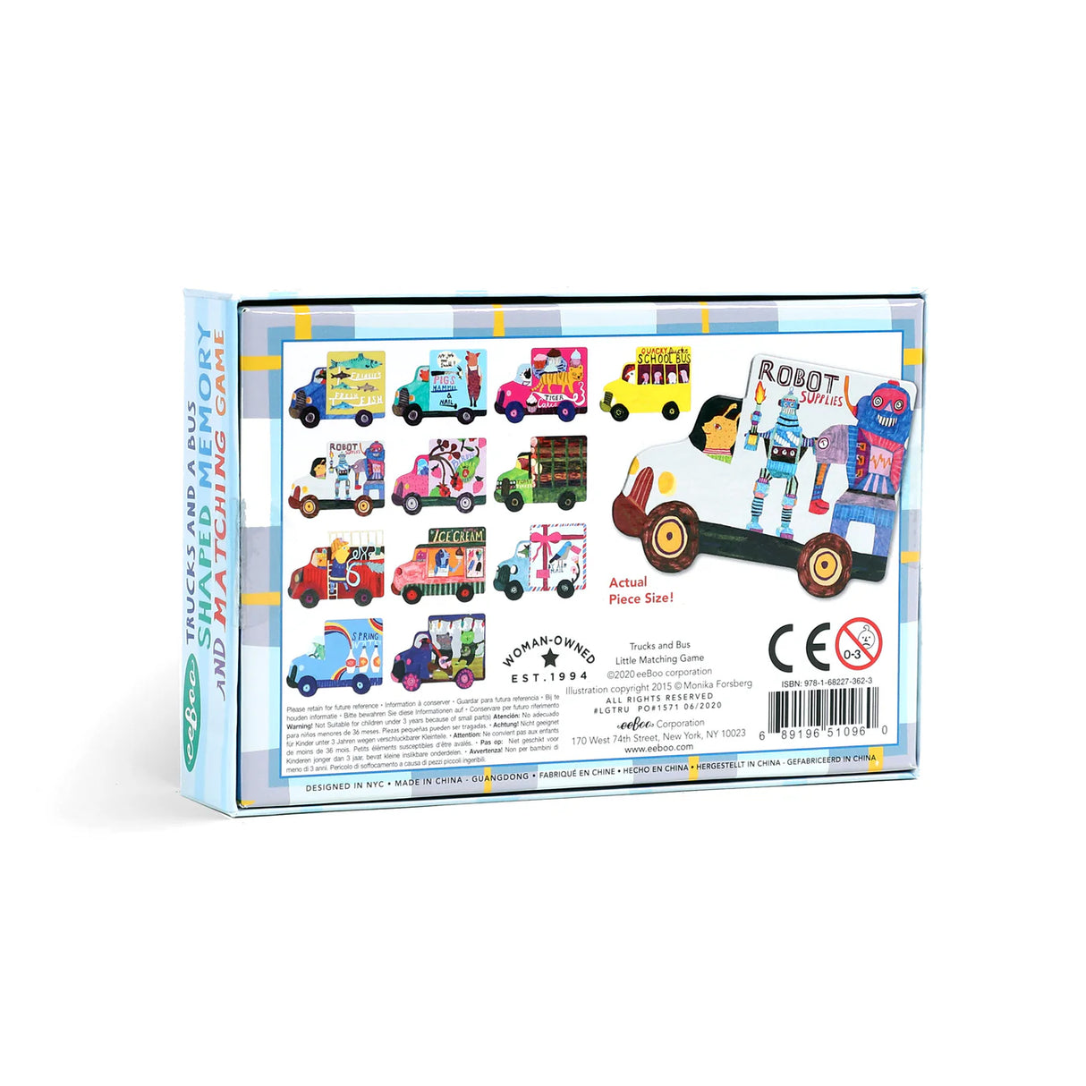 Trucks and a Bus Memory & Matching Game Matching