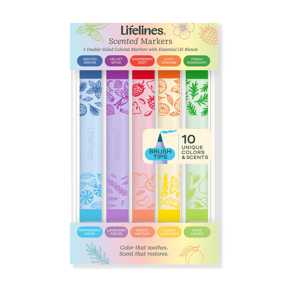 Lifelines Scented Markers - 10 Colors