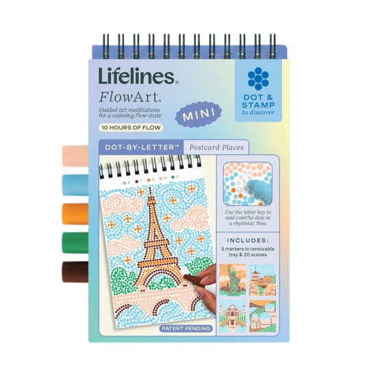Lifelines Mini FlowArt Postcard Places