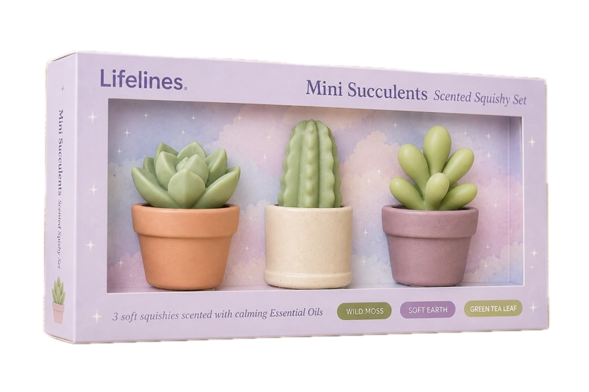Lifelines Scented Squishy Non-Plush - Mini Succulents