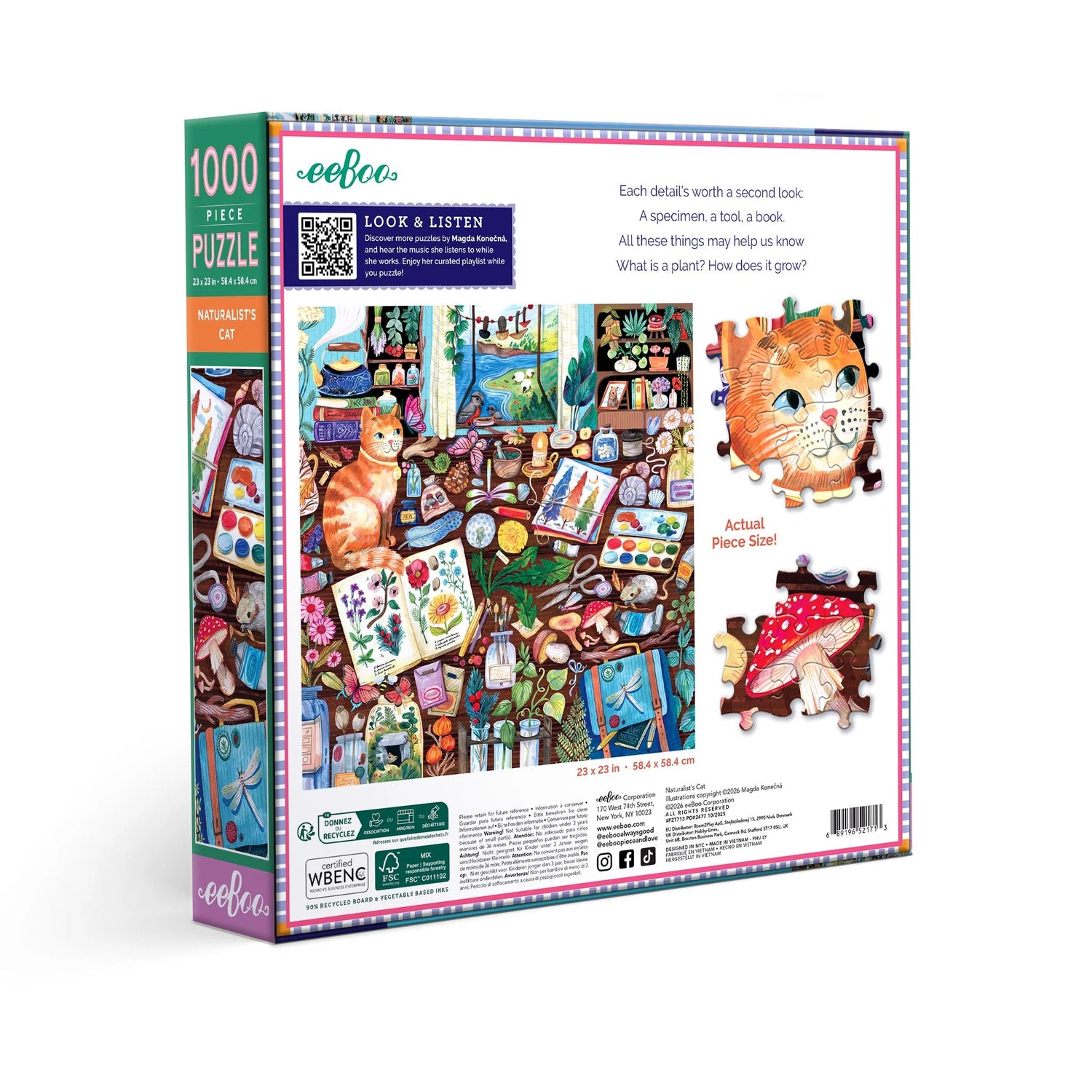 Naturalist's Cat 1000 Piece Puzzle