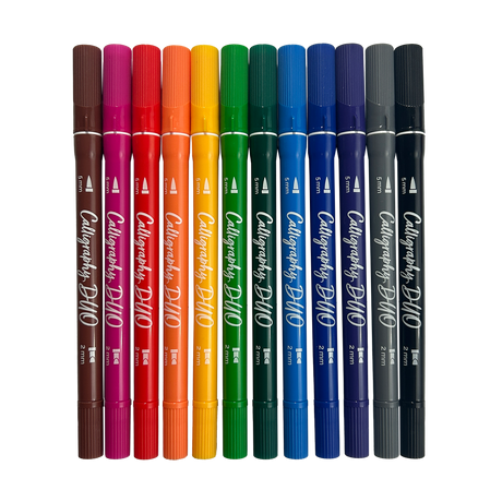 Calligraphy Duo Double-Ended Markers - Set of 12