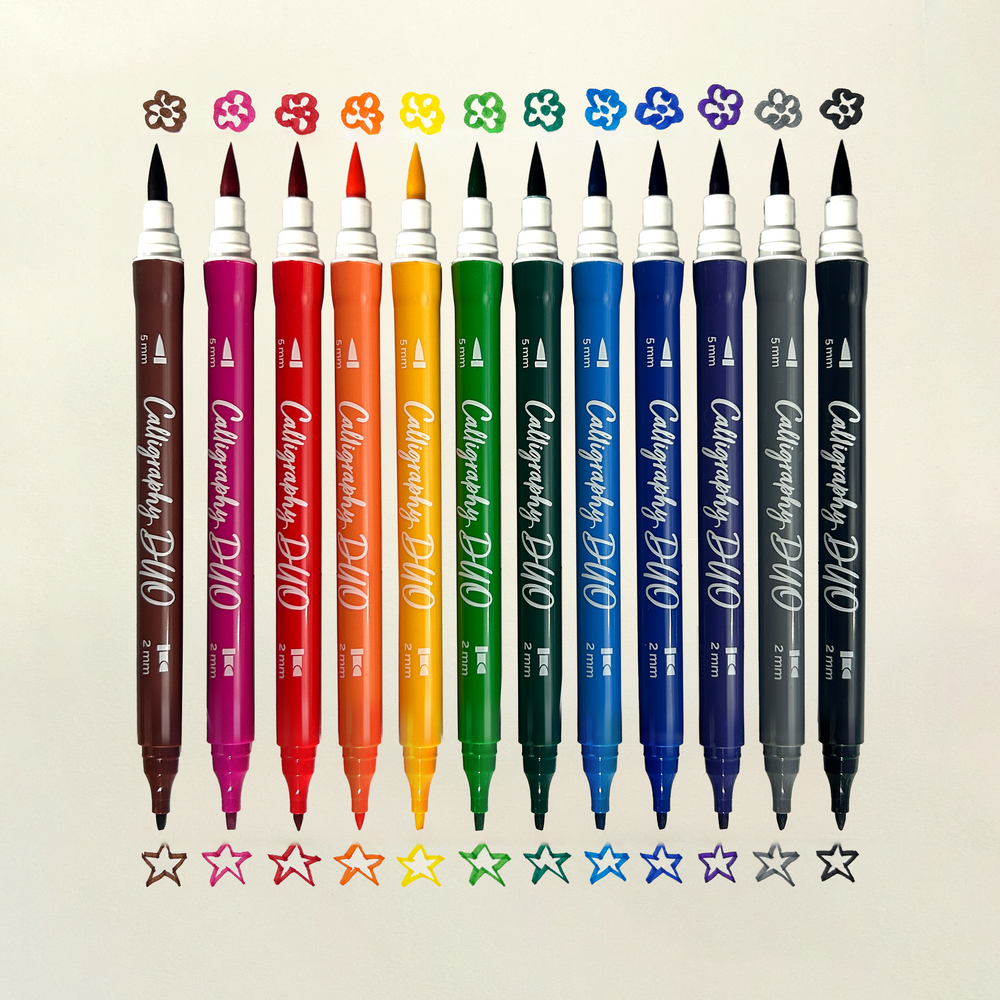 Calligraphy Duo Double-Ended Markers - Set of 12