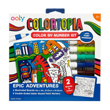 Colortopia Color By Number Paint Marker Kit - Epic Adventures